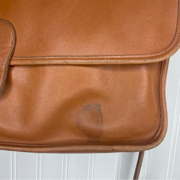 Vintage 90s COACH Tan Leather Briefcase Bag